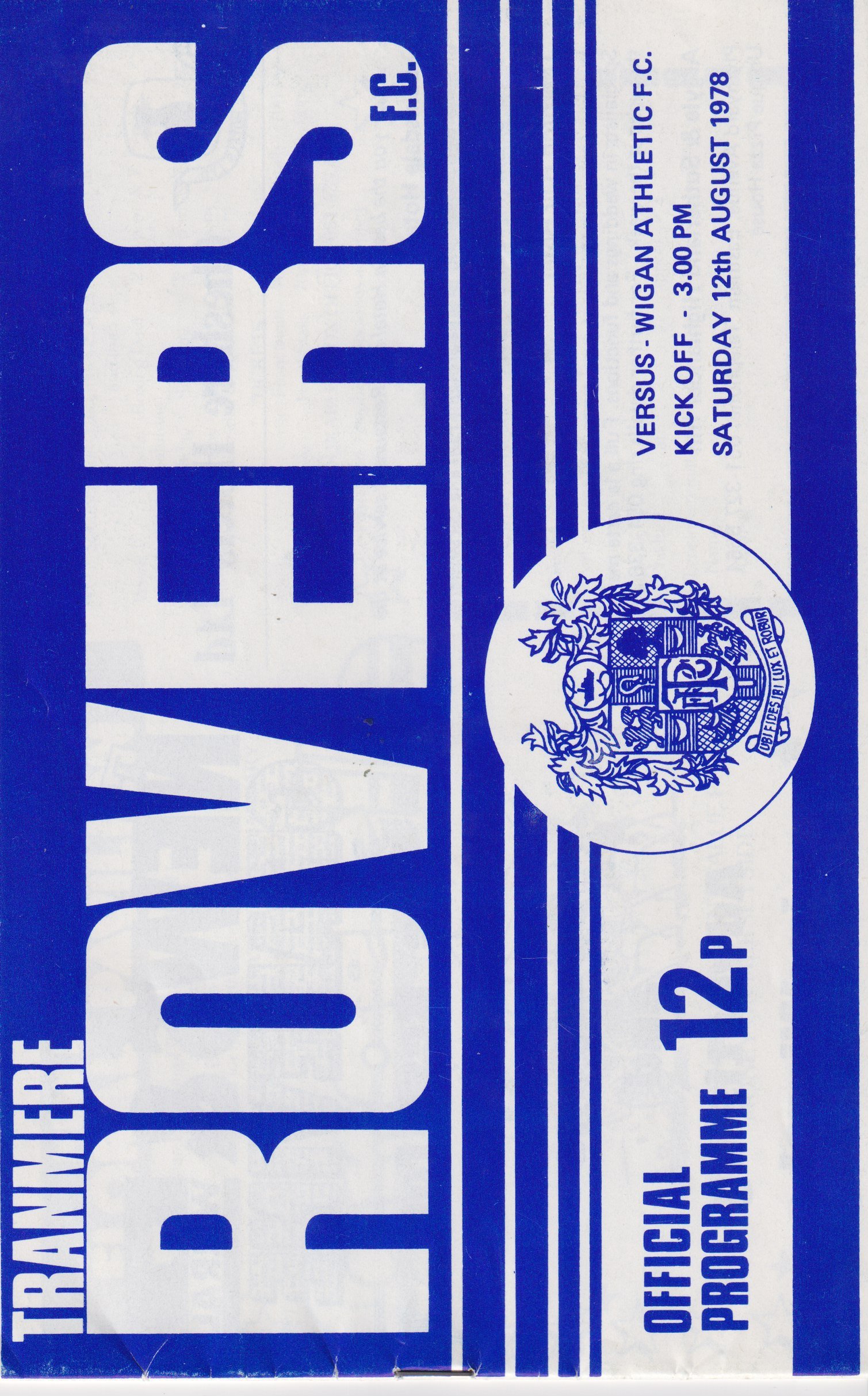 Tranmere Rovers v Wigan Athletic match programme